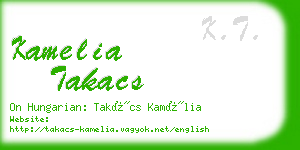 kamelia takacs business card